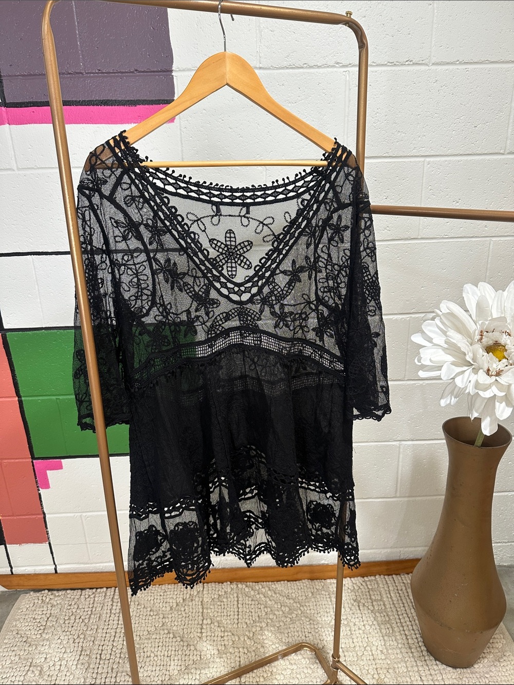 Black Lace Overlay Women’s dress